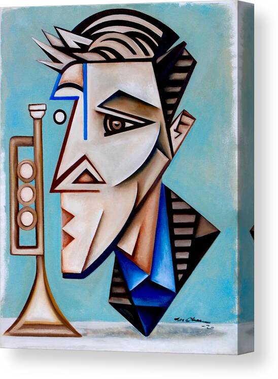 Jazz Canvas Print featuring the painting Academician Jazz/ a portrait of Thomas Heflin by Martel Chapman