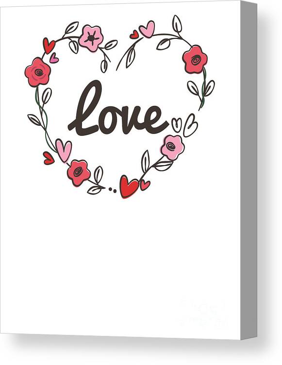 Adorable Cute Love Flowery Flowers Love Heart Canvas Print / Canvas Art by  The Perfect Presents - Fine Art America