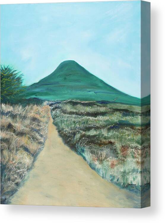 Hill Canvas Print featuring the painting Ancient Pathway by Santana Star