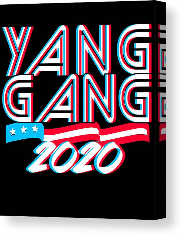 Election Canvas Print featuring the digital art Andrew Yang Gang 2020 by Flippin Sweet Gear