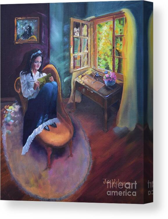Angelique Canvas Print featuring the painting Angelique Comes to Life by Jan Dappen