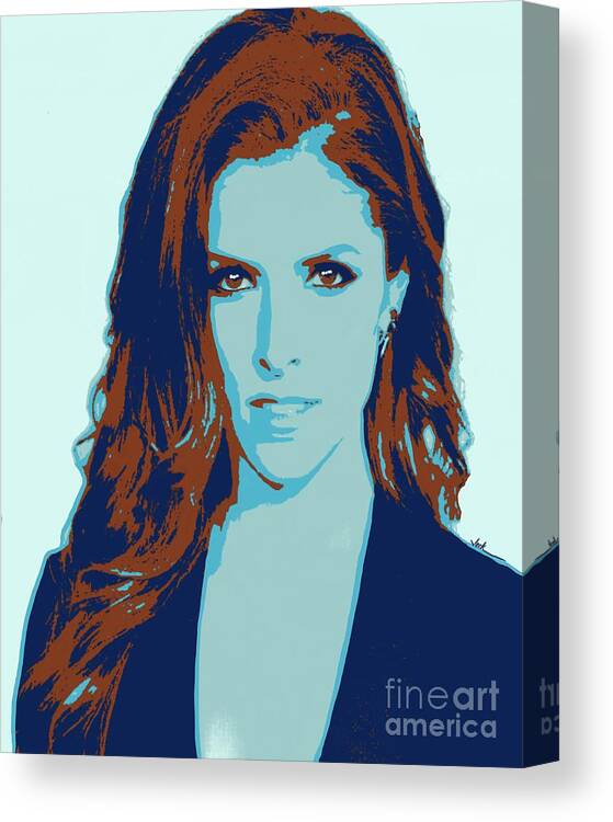 Anna Kendrick Canvas Print featuring the painting Anna Kendrick 2020 by Jack Bunds