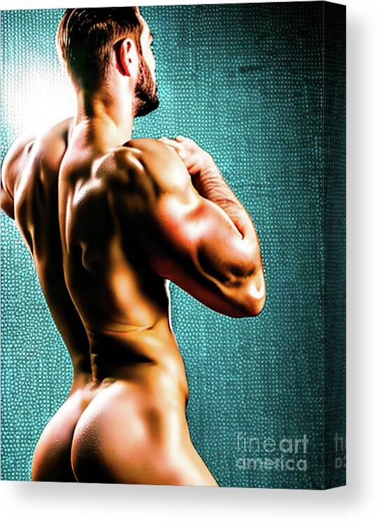 Athletic Handsome Male Sports Jock Posing Nude Muscular Body