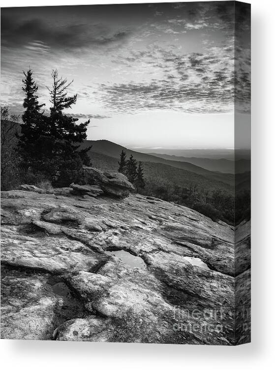 Beacon Heights Canvas Print featuring the photograph Beacon Heights in Grayscale by Anthony Heflin