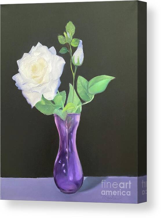 Rose Canvas Print featuring the painting Beautiful Bloom by Sheila Mashaw