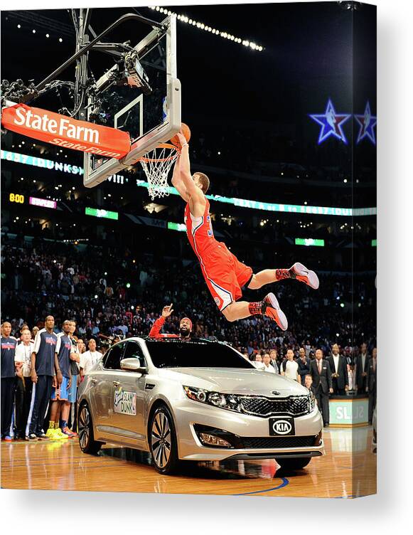 Nba Pro Basketball Canvas Print featuring the photograph Blake Griffin by Kevork Djansezian