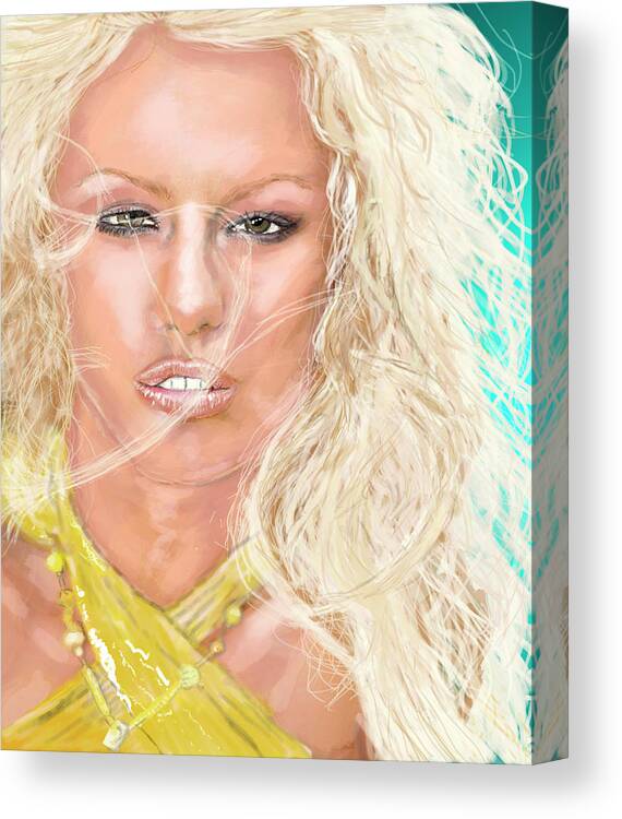Digital Oils In Corel Painter 2017 Canvas Print featuring the digital art Blonde Ambition by Rob Hartman