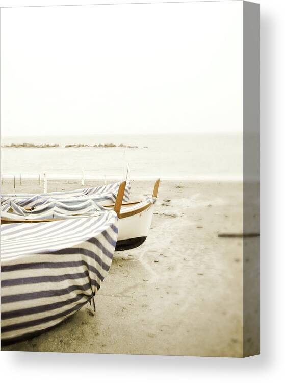 Wooden Boats Canvas Print featuring the photograph Boat Cover by Lupen Grainne