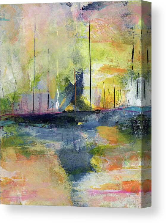 Abstract Canvas Print featuring the painting Breaking Dawn by Diane Maley
