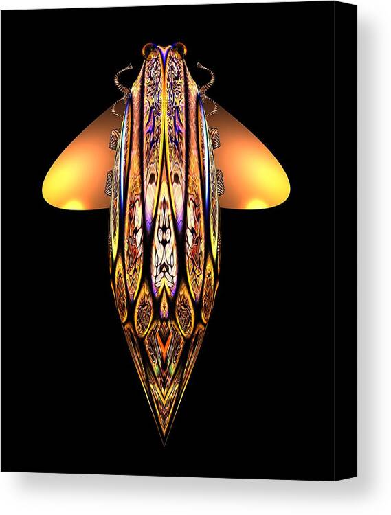 Abstract Canvas Print featuring the digital art Bugs XLII by Tom McDanel
