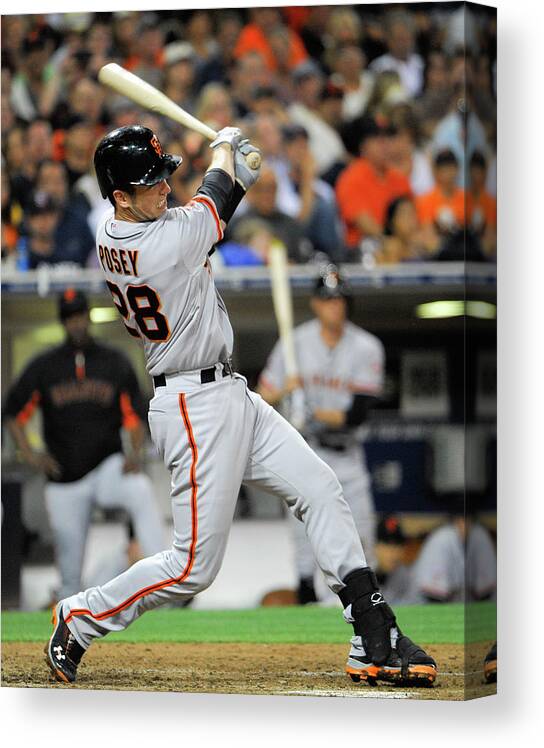 California Canvas Print featuring the photograph Buster Posey by Denis Poroy