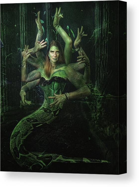 Mythology Canvas Print featuring the digital art Ceto by Brad Barton