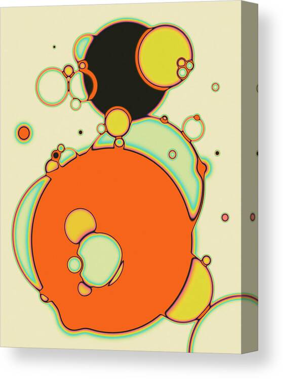 Abstract Canvas Print featuring the digital art Reaction 2.2 by Jazzberry Blue