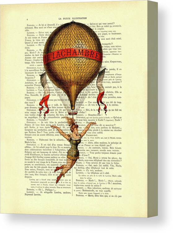 Circus Canvas Print featuring the mixed media Circus Lady by Madame Memento
