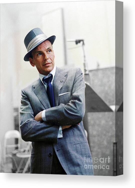 Sinatra Canvas Print featuring the photograph Classic Frank Sinatra by Doc Braham