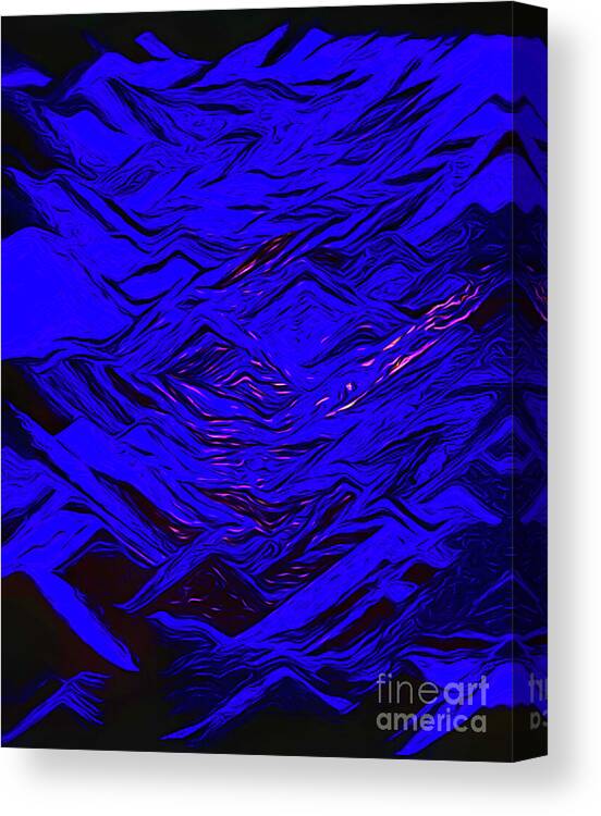 Pixel Canvas Print featuring the digital art Cobalt Blue From Sand by Diana Mary Sharpton