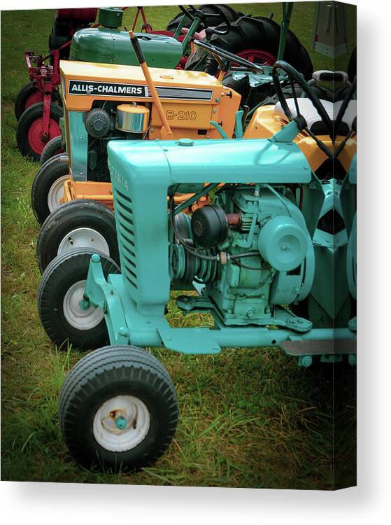 Colorful Tractors Canvas Print featuring the photograph Colorful Tractors by Michelle Wittensoldner
