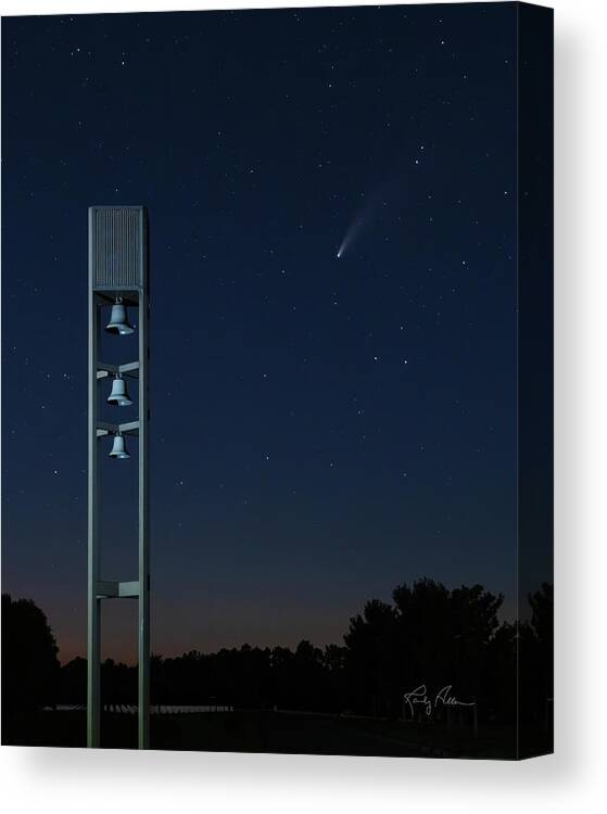 Neowise Comet Canvas Print featuring the photograph Comet Salute by Randall Allen