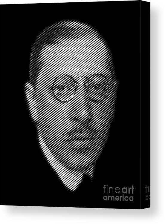 Igor Canvas Print featuring the digital art composer Igor Stravinsky by Cu Biz