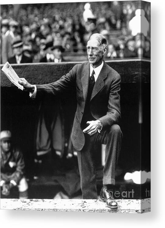 American League Baseball Canvas Print featuring the photograph Connie Mack by National Baseball Hall Of Fame Library
