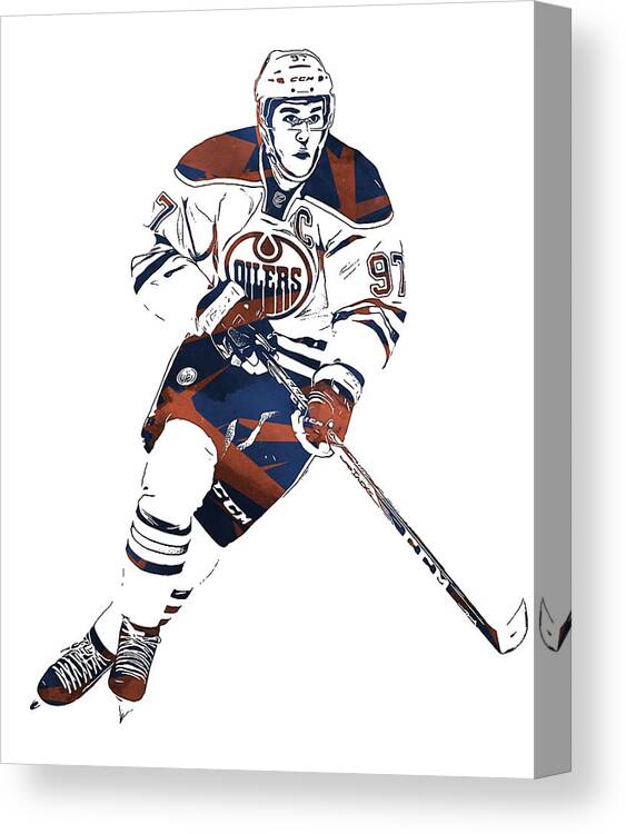 Connor Mcdavid Edmonton Oilers Colored Pencil Pixel Art 1 Canvas Print /  Canvas Art by Joe Hamilton - Pixels Canvas Prints