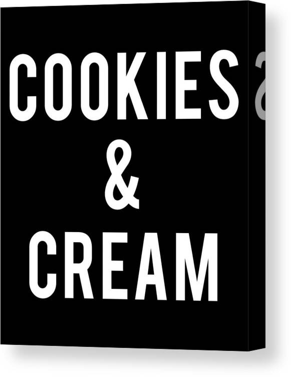 Funny Canvas Print featuring the digital art Cookies and Cream Costume by Flippin Sweet Gear