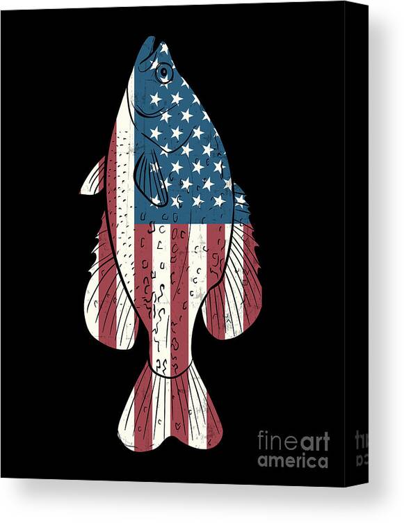 Crappie Crappie Fish Flag S Canvas Print / Canvas Art by Noirty