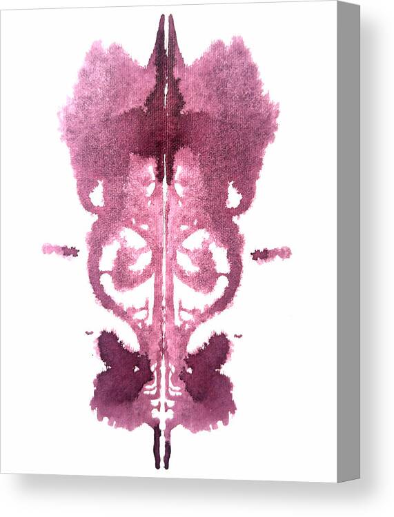 Ink Blot Canvas Print featuring the painting Crown Chakra by Stephenie Zagorski