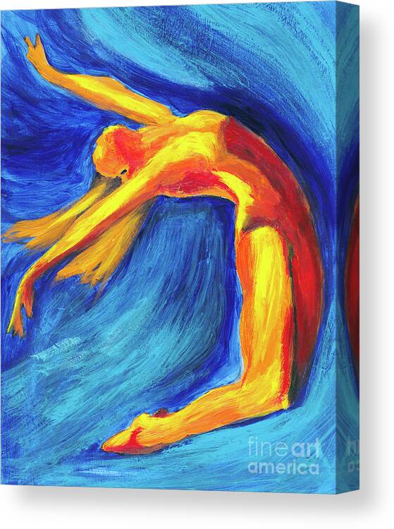 Blue Canvas Print featuring the painting Dance by Denise Deiloh