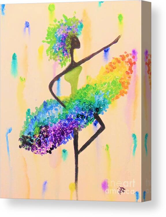 Dance Canvas Print featuring the painting Dance by Saundra Johnson