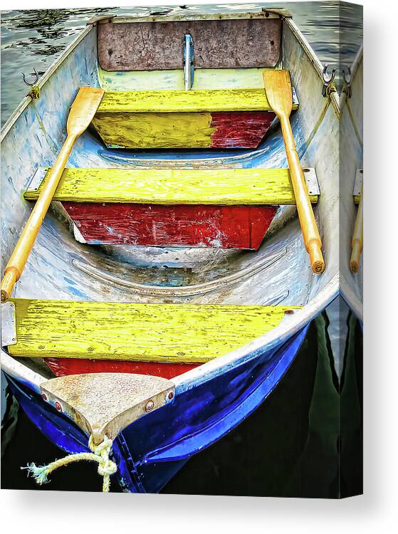 Rowboat Canvas Print featuring the photograph Decorative boat by Tatiana Travelways
