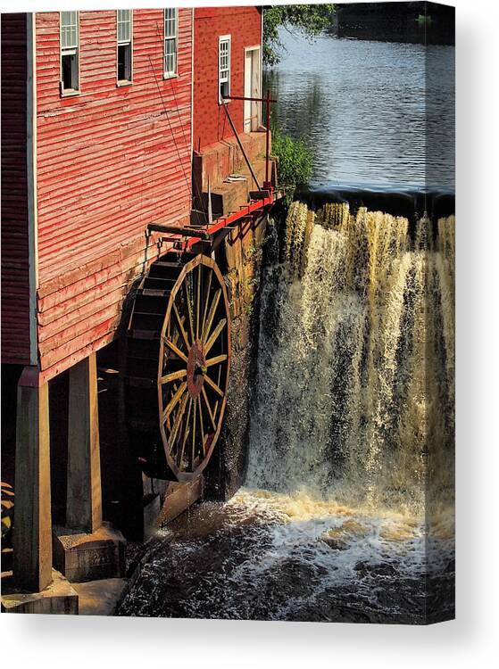 Water Fall Canvas Print featuring the photograph Dells Mill by Scott Olsen