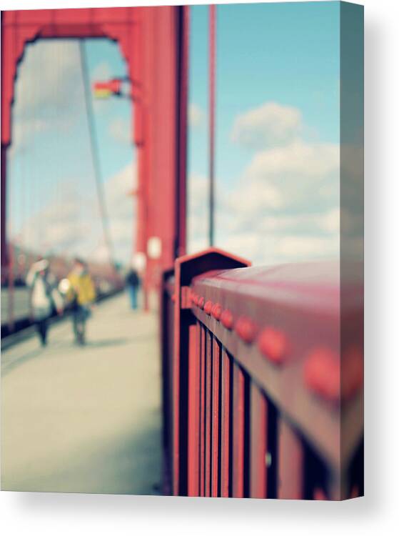 Golden Gate Bridge Canvas Print featuring the photograph Different Perspective by Lupen Grainne