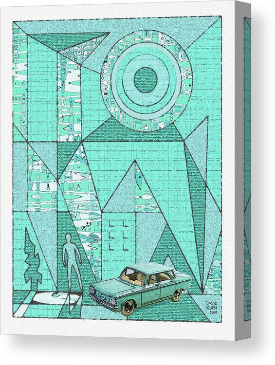 Dinky Toys Canvas Print featuring the digital art Dinky Toys / Corvair by David Squibb