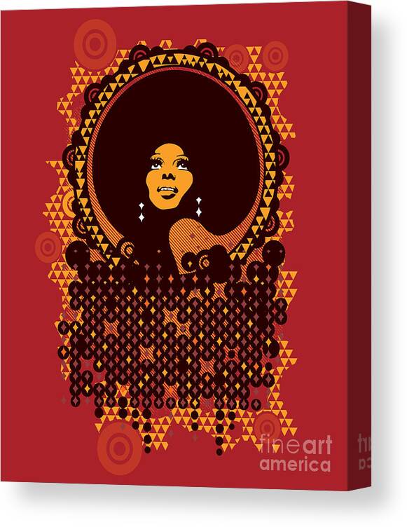 Disco Canvas Print featuring the painting Disco Diva by Sassan Filsoof