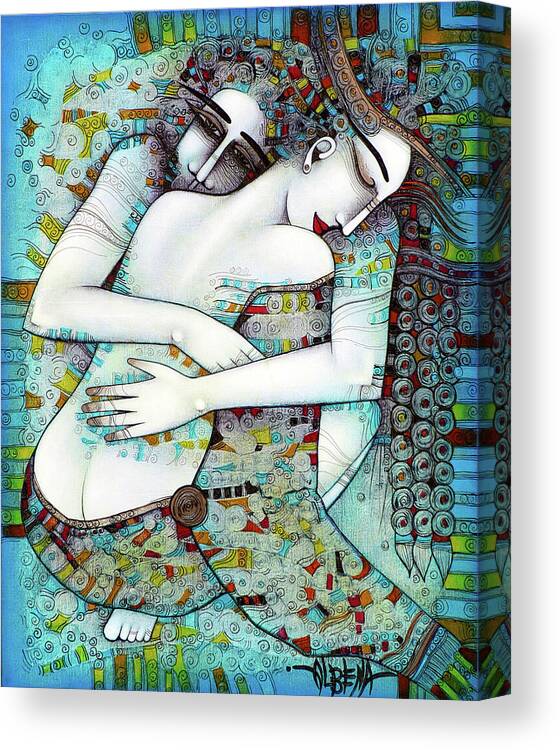 Love Canvas Print featuring the painting Do not leave me by Albena Vatcheva