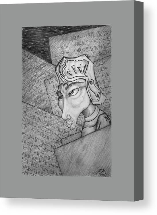 Pencil Canvas Print featuring the drawing Doctrine of Eternal Life by Franklin Kielar
