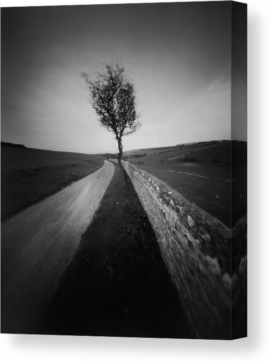 Pinhole Canvas Print featuring the photograph Down the road to Crowlink by Will Gudgeon