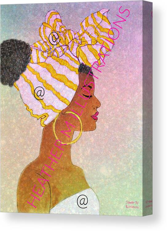 Woman Canvas Print featuring the mixed media Dream 3 by Heather M Photography and Illustrations