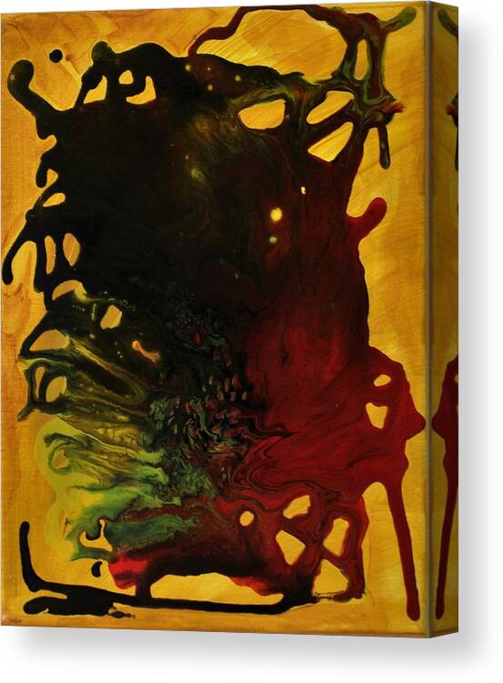 Mixed Media Abstract Canvas Print featuring the painting Experiment II by Zoe Vega Questell