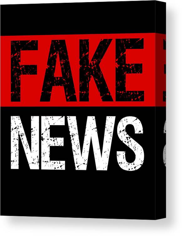 Funny Canvas Print featuring the digital art Fake News Costume by Flippin Sweet Gear
