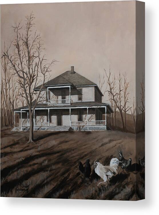 House Canvas Print featuring the painting Farmhouse by Jordan Henderson