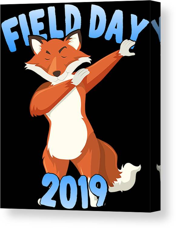 School Canvas Print featuring the digital art Field Day 2019 Dabbing Fox by Flippin Sweet Gear
