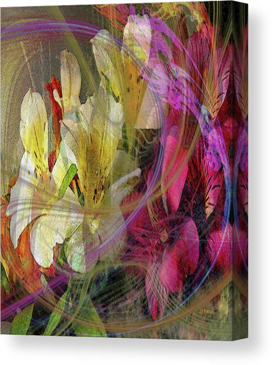 Floral Inspiration Canvas Print featuring the digital art Floral Inspiration by Studio B Prints