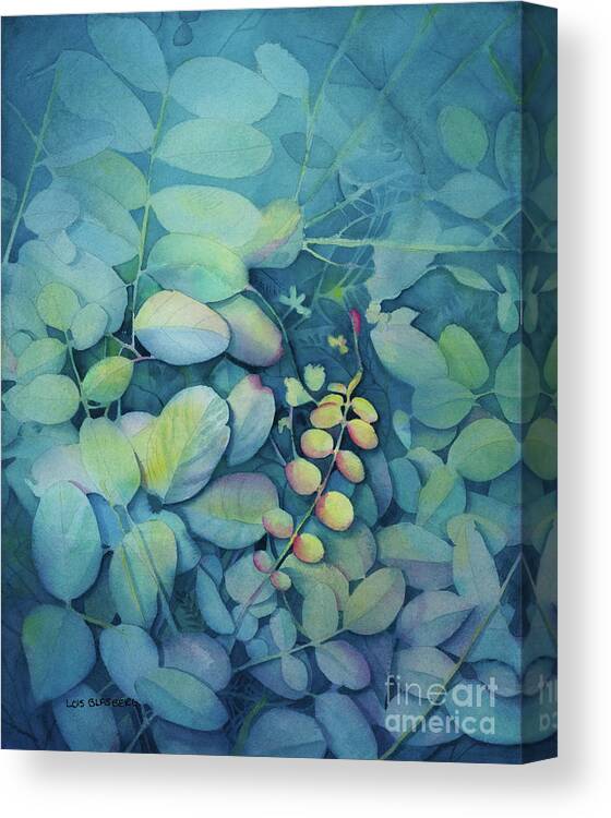 #originalfineart #watercolorpainting #watercolor #watercolorflow Canvas Print featuring the painting Forest Flora by Lois Blasberg