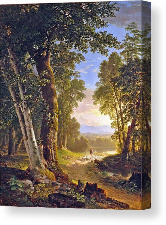 Summer Canvas Print featuring the painting Forest Road by Long Shot