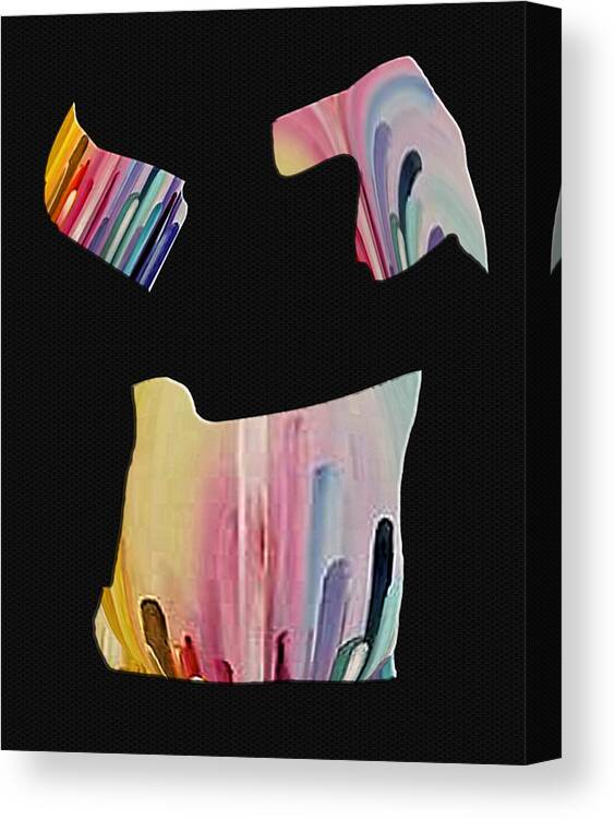 Abstract Art Canvas Print featuring the digital art Fragments of My Imagination by Ronald Mills