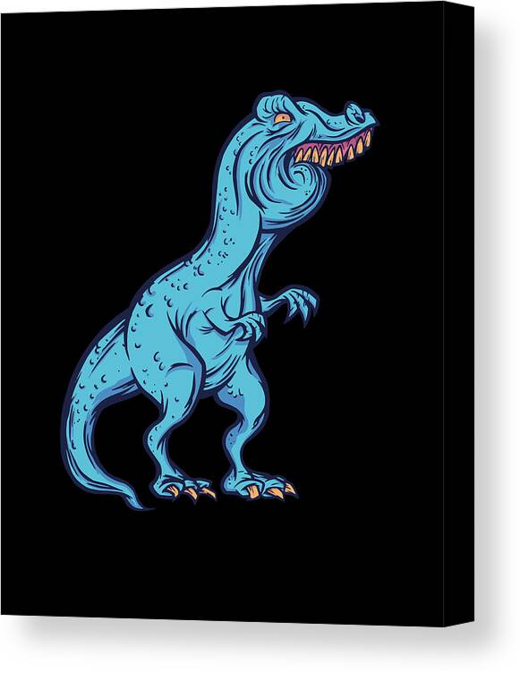POP ART T-rex Free Hugs Wall Art Print Blue, Yellow Kids Room