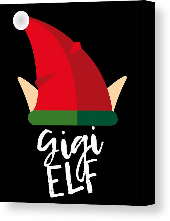 Christmas 2023 Canvas Print featuring the digital art Gigi Elf Christmas Costume by Flippin Sweet Gear