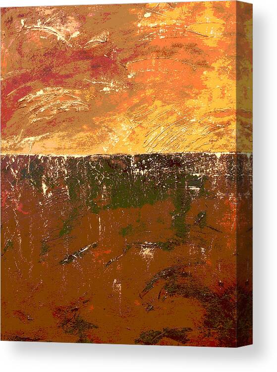 Gold Canvas Print featuring the painting Gold Dust by Linda Bailey